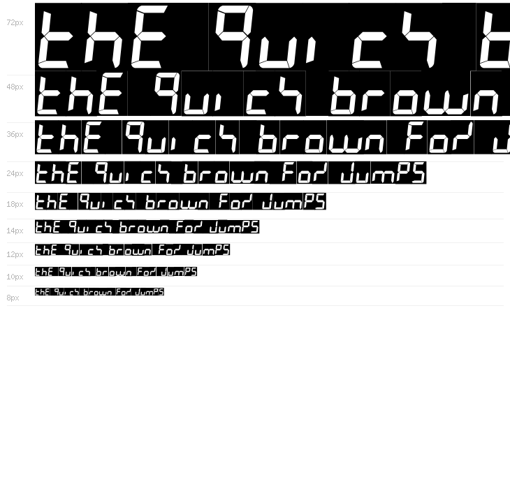 7LED italic Waterfall