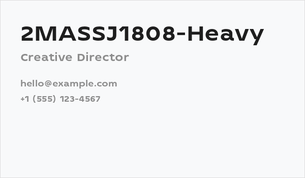 2MASSJ1808-Heavy Business Card
