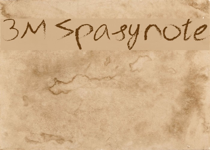 3M Spasynote Шрифта examples