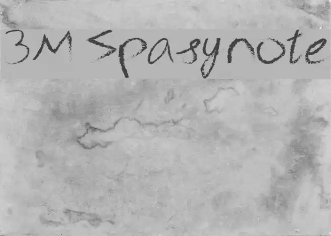 3M Spasynote Шрифта examples