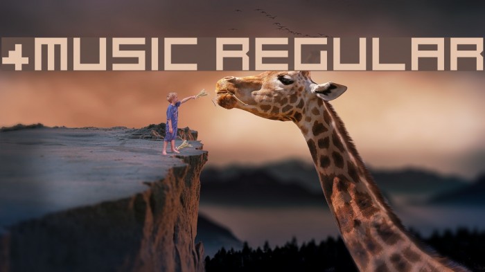 4Music Regular Font examples