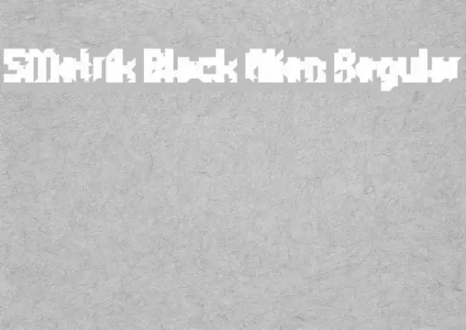 5Metrik Black Alien Regular Font examples