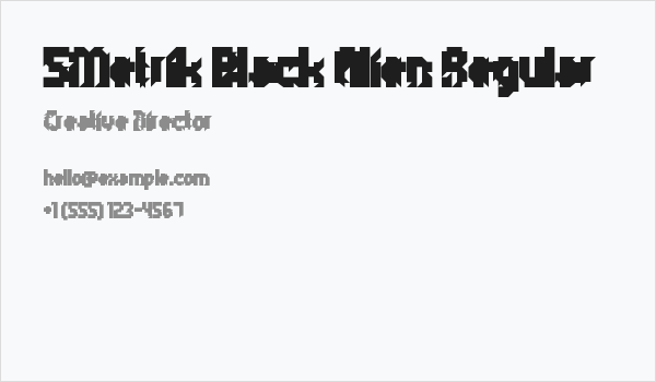 5Metrik Black Alien Regular Business Card
