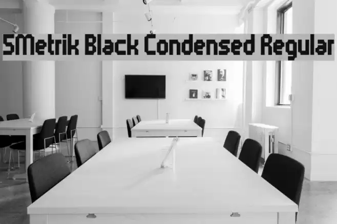 5Metrik Black Condensed Regular Font examples