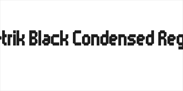 5Metrik Black Condensed Regular Logo