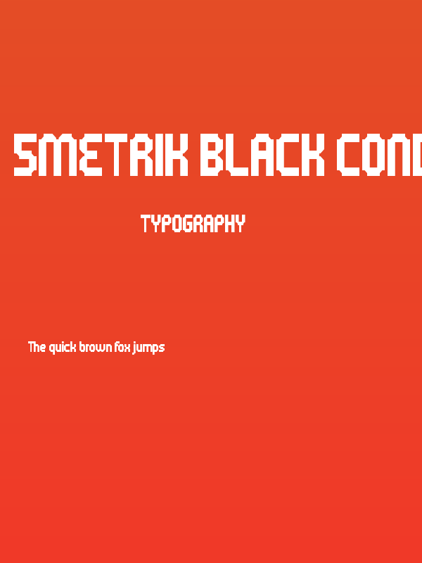 5Metrik Black Condensed Regular Poster