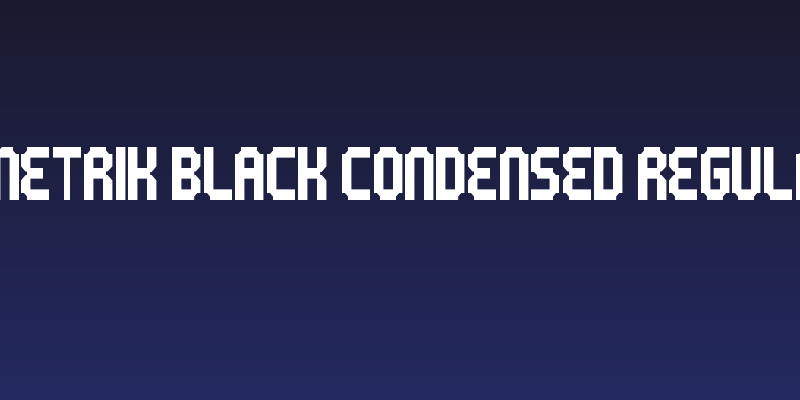 5Metrik Black Condensed Regular Social Header