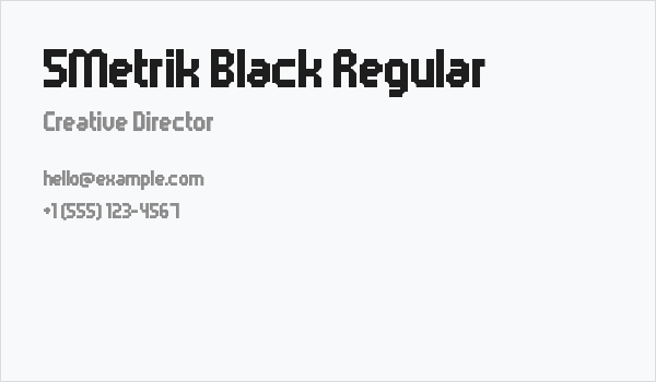 5Metrik Black Regular Business Card