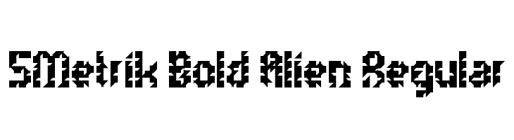 5Metrik Bold Alien Regular Font