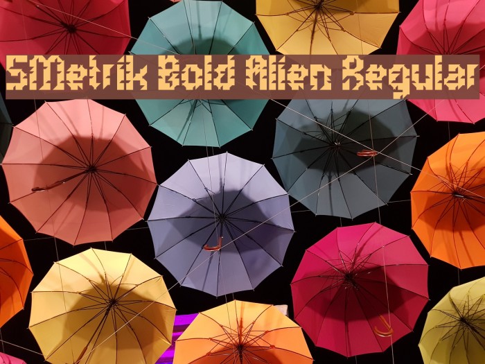 5Metrik Bold Alien Regular Font examples
