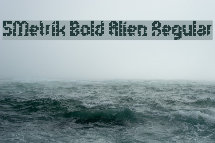5Metrik Bold Alien Regular Font examples