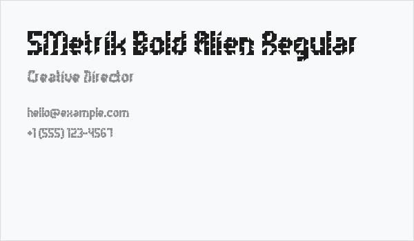 5Metrik Bold Alien Regular Business Card