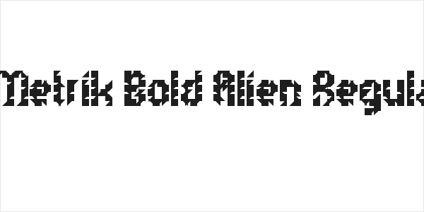 5Metrik Bold Alien Regular Logo