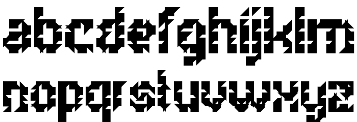 5Metrik Bold Alien Regular Font LOWERCASE