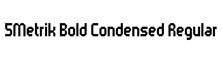 5Metrik Bold Condensed Regular Font