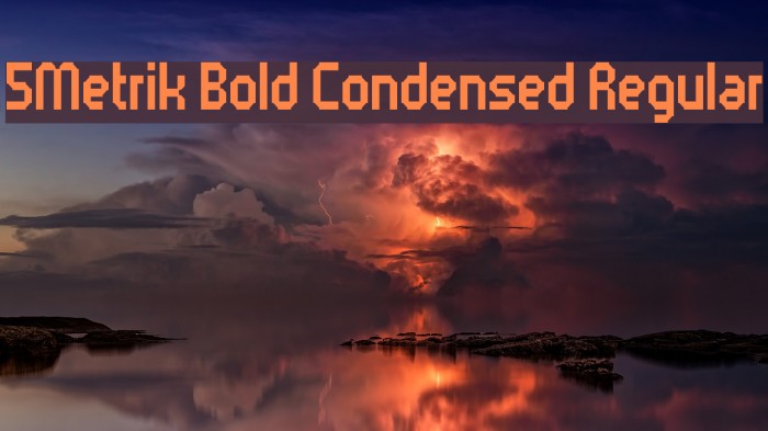 5Metrik Bold Condensed Regular Font examples