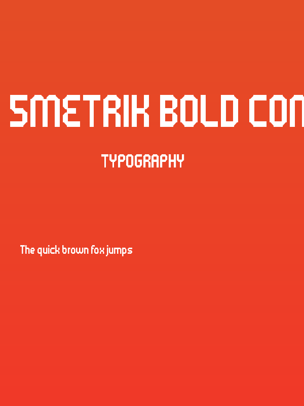 5Metrik Bold Condensed Regular Poster