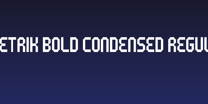 5Metrik Bold Condensed Regular Social Header