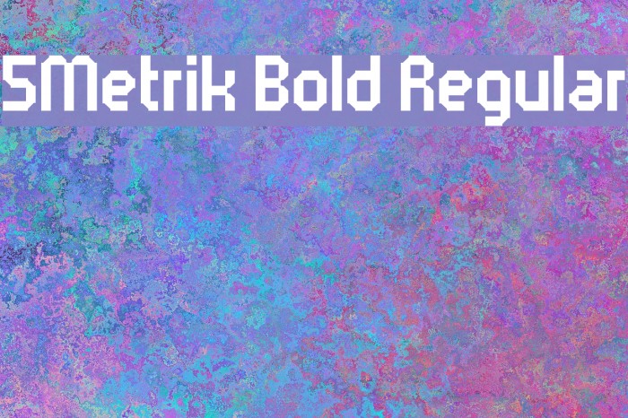 5Metrik Bold Regular फ़ॉन्ट examples