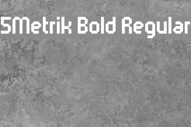 5Metrik Bold Regular Font examples