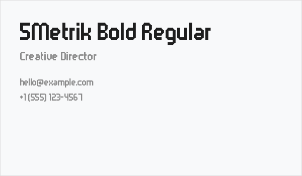 5Metrik Bold Regular Business Card