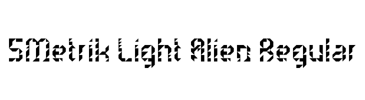 5Metrik Light Alien Regular Font