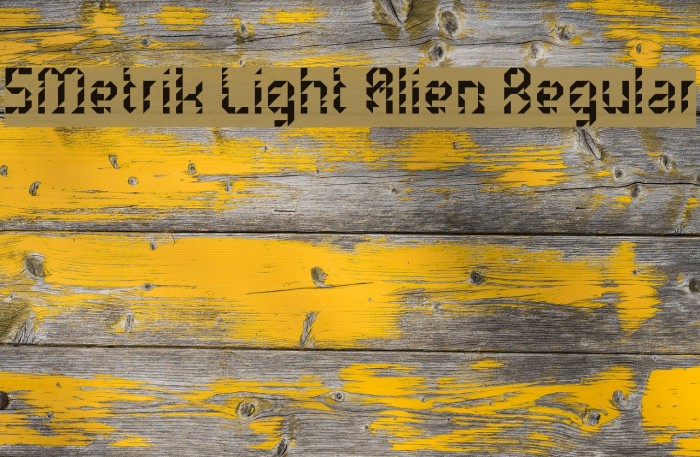 5Metrik Light Alien Regular Font examples