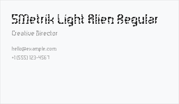 5Metrik Light Alien Regular Business Card