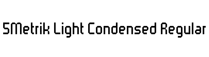 5Metrik Light Condensed Regular Font