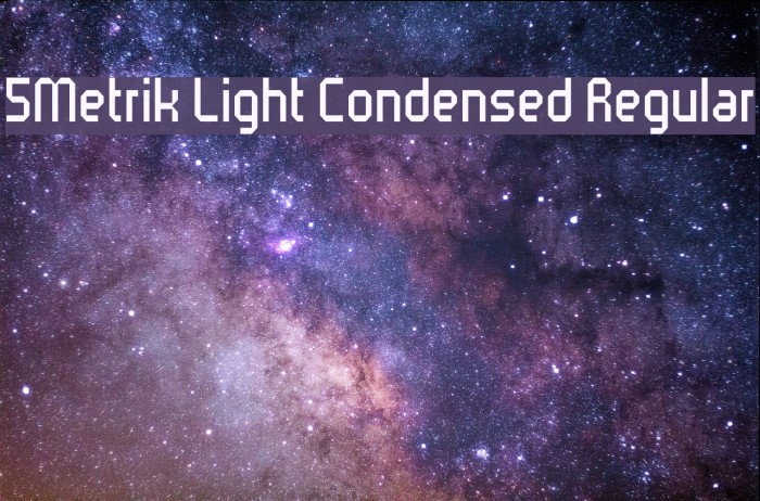 5Metrik Light Condensed Regular Font examples