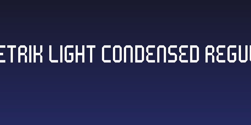 5Metrik Light Condensed Regular Social Header