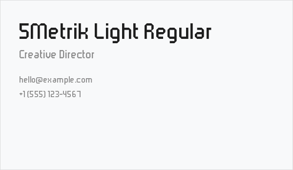 5Metrik Light Regular Business Card
