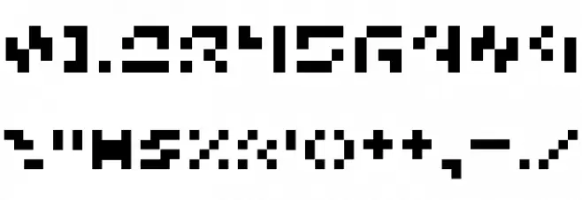 5Microchip Nowhere Regular Font OTHER CHARS