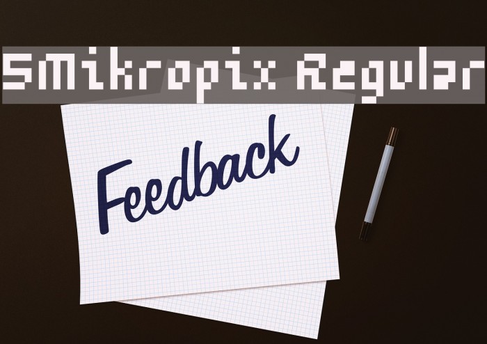 5Mikropix Regular Font examples