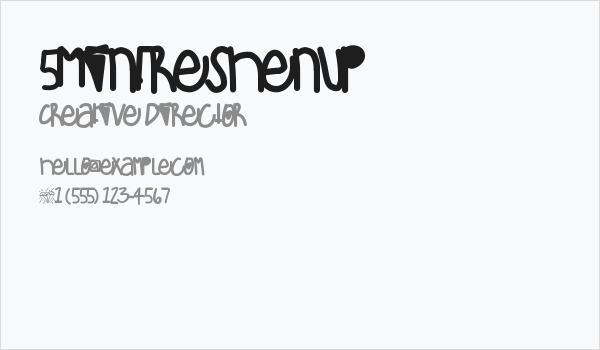 5MinFreshenUp Business Card
