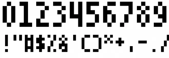 5Monopix Regular Font OTHER CHARS
