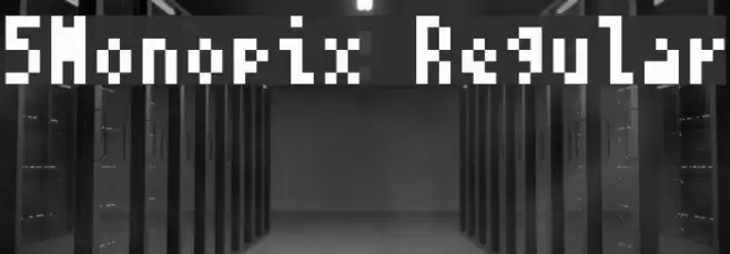 5Monopix Regular Font examples