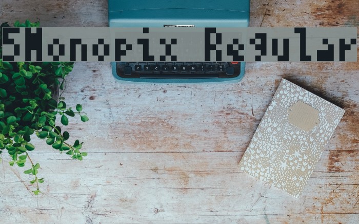 5Monopix Regular फ़ॉन्ट examples