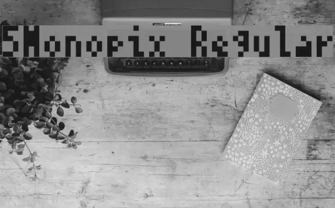 5Monopix Regular Font examples
