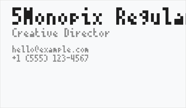 5Monopix Regular Business Card