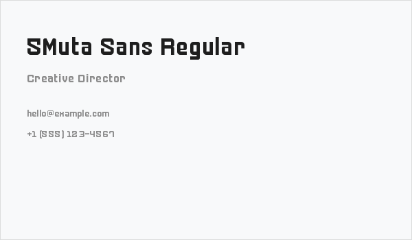 5Muta Sans Regular Business Card