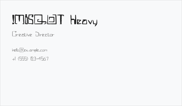 !MISQOT Heavy Business Card