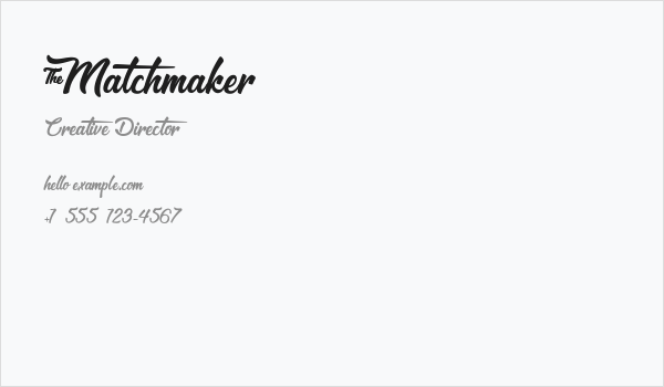 &Matchmaker Business Card
