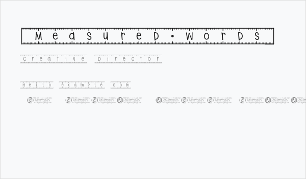 [Measured*Words] Business Card