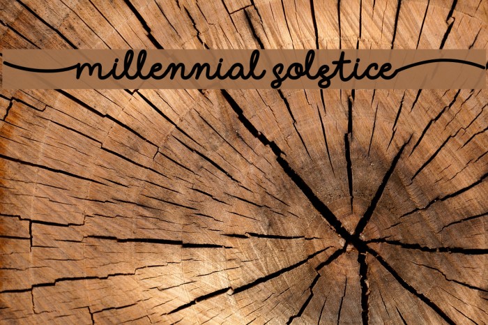 (Millennial Solstice) Fonte examples