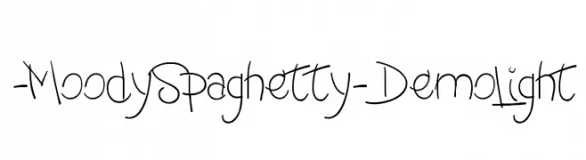 -MoodySpaghetty-DemoLight  baixar fontes gratis