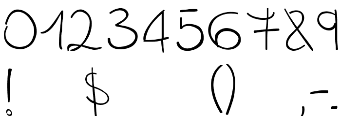 -MoodySpaghetty-DemoLight Font OTHER CHARS