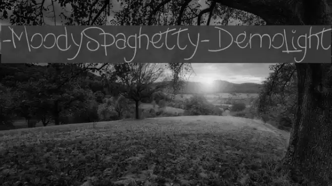 -MoodySpaghetty-DemoLight Fonte examples