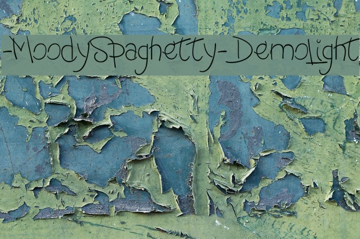 -MoodySpaghetty-DemoLight Font examples