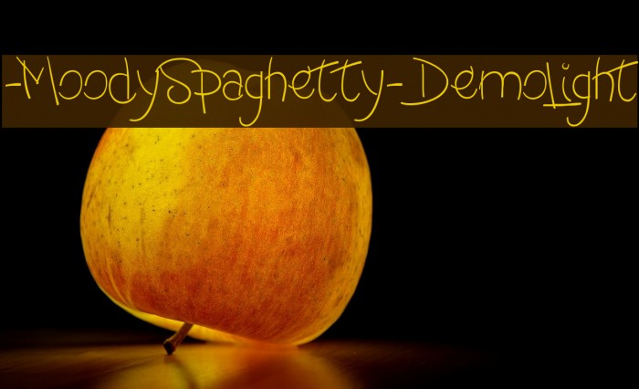 -MoodySpaghetty-DemoLight Font examples